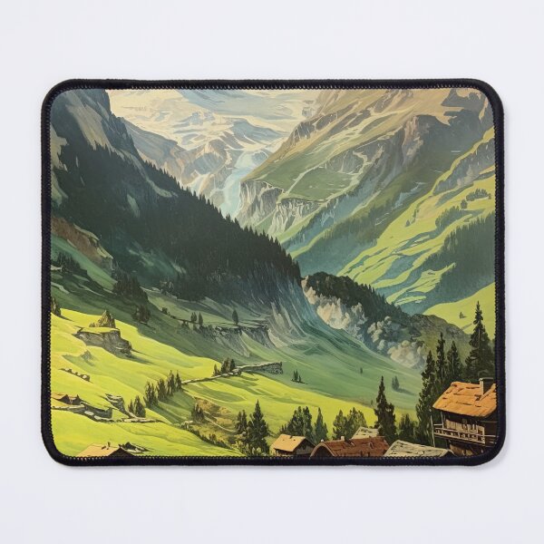 Item preview, Alpine Bliss: Vintage Swiss Alps Travel Poster Art designed and sold by paediilart.
