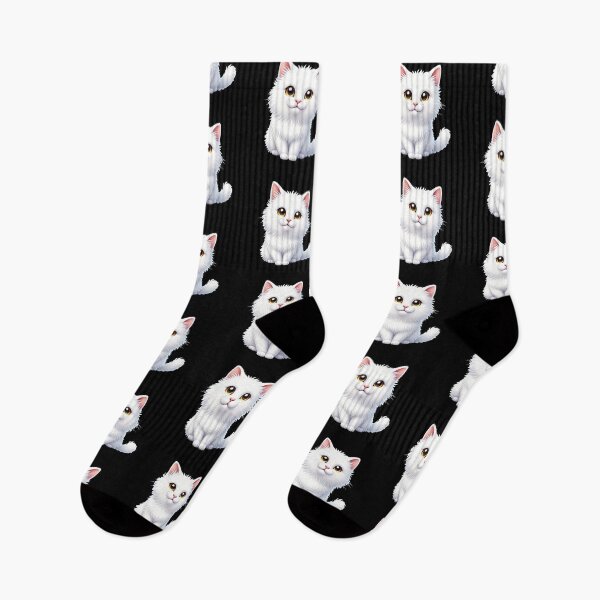 Aperçu de l'œuvre Chat blanc duveteux créée et vendue par dsxclothing.