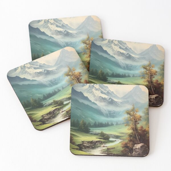 Item preview, Vintage Tranquility: Swiss Alps Classic Travel Art designed and sold by paediilart.