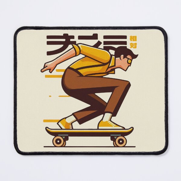 Item preview, Retro Skater in Yellow with Japanese Text | Vintage Vibes designed and sold by IAPICTURE.