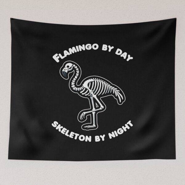 Item preview, Flamingo Skeleton - Flamingo by day, skeleton by night designed and sold by MaateoDesign.