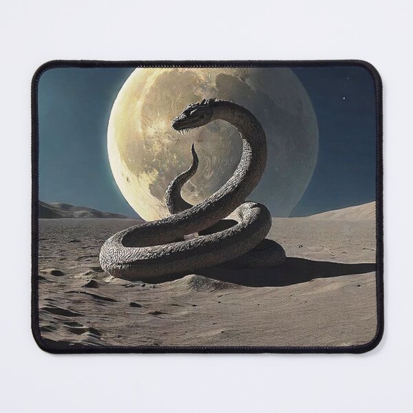 Item preview, a snake on the moon designed and sold by OpraOpra.