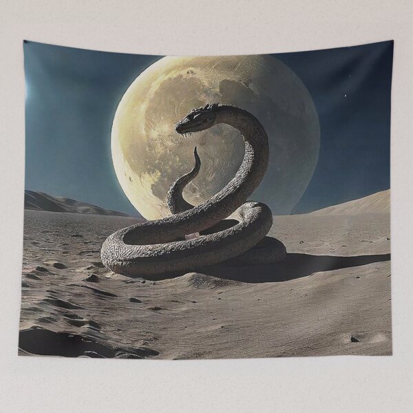 Item preview, a snake on the moon designed and sold by OpraOpra.
