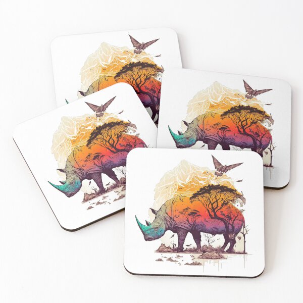 Item preview, Rhino Shadows: Walking the Wild Lands designed and sold by WildlifeSafari.