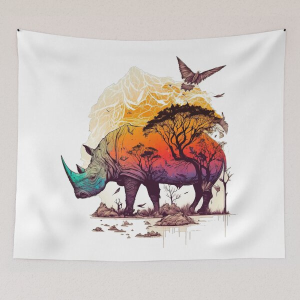 Item preview, Rhino Shadows: Walking the Wild Lands designed and sold by WildlifeSafari.
