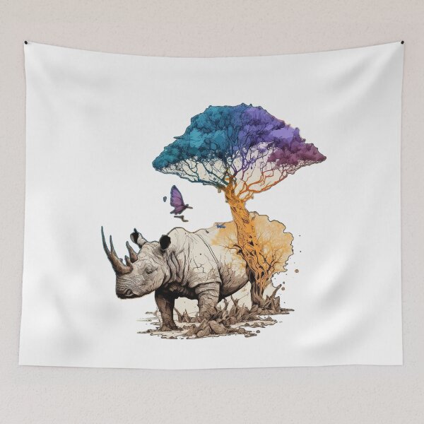 Item preview, Rhino’s Heart: Protecting the Wilderness designed and sold by WildlifeSafari.