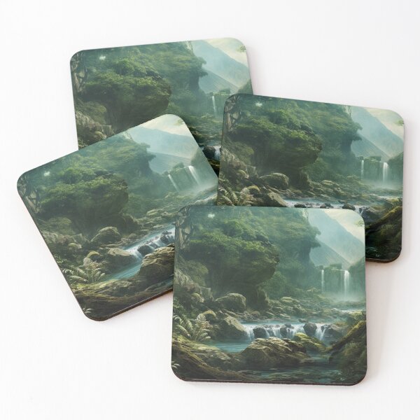 Item preview, Serenity in the Tropics: A Panoramic Rainforest Dreamscape designed and sold by paediilart.