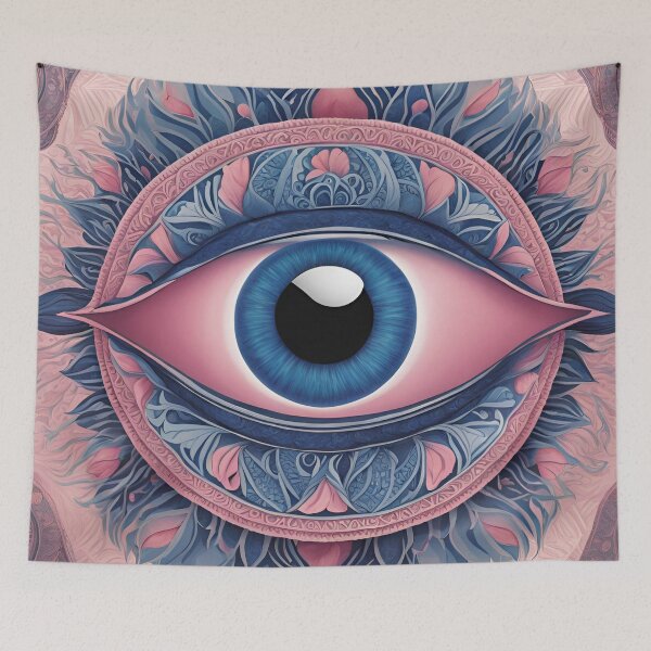 Item preview, Intricate Blue Eye in Floral Patterns designed and sold by Have Mercy.