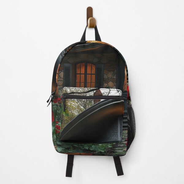 Item preview, Whimsical Cottage with Glowing Windows and a Rose Garden designed and sold by regalaibylondon.