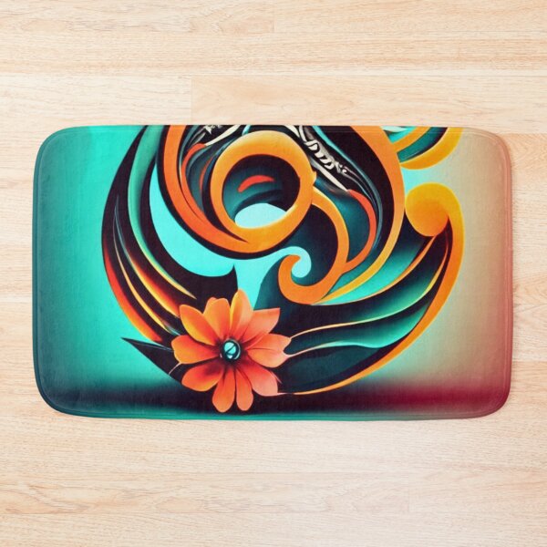 Item preview, Floral Curves Fusion: Nature's Harmony / Colorful Original Vintage Blooms designed and sold by redask2me.