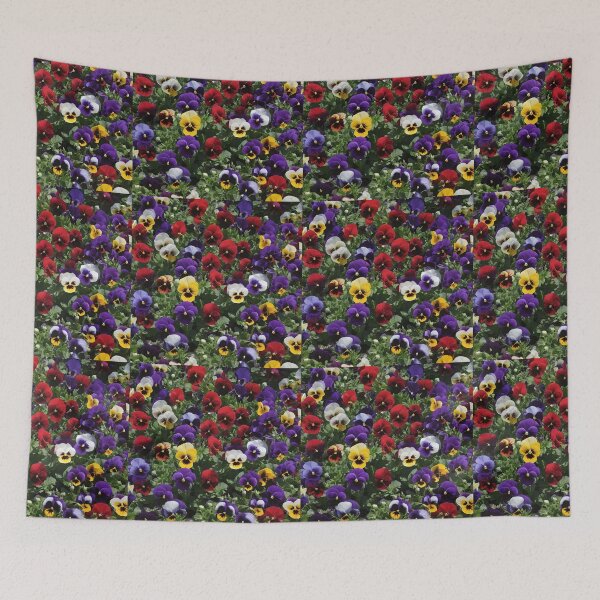 Item preview, "Blossoming Beauty: A Field of Colorful Pansies" designed and sold by A-Work-Of-Art.