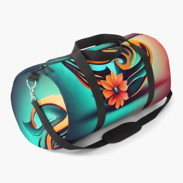 Item preview, Floral Curves Fusion: Nature's Harmony / Colorful Original Vintage Blooms designed and sold by redask2me.