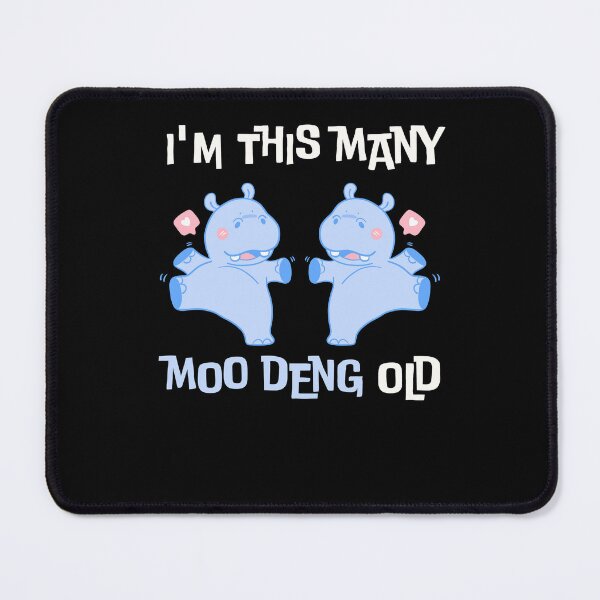 Item preview, I'm This Many Moo Deng Old - Cute  2nd Birthday 2 Years Old Kids designed and sold by Anton Ashraf.