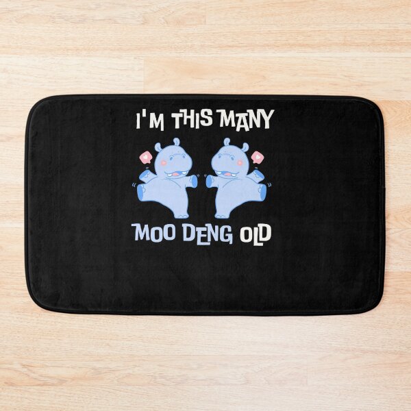 Item preview, I'm This Many Moo Deng Old - Cute  2nd Birthday 2 Years Old Kids designed and sold by Anton Ashraf.