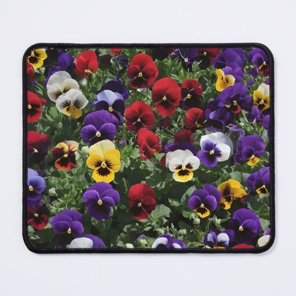 Item preview, "Blossoming Beauty: A Field of Colorful Pansies" designed and sold by A-Work-Of-Art.