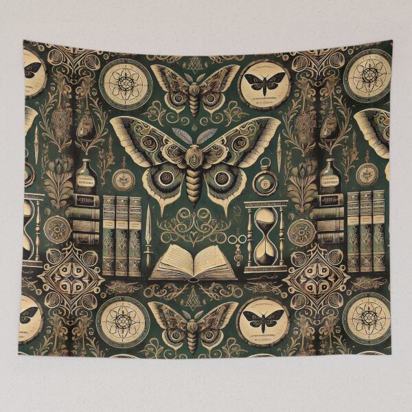 Item preview, DARK ACADEMIA AESTHETIC STICKER BACKGROUND DEEP GREEN designed and sold by Arts4U.