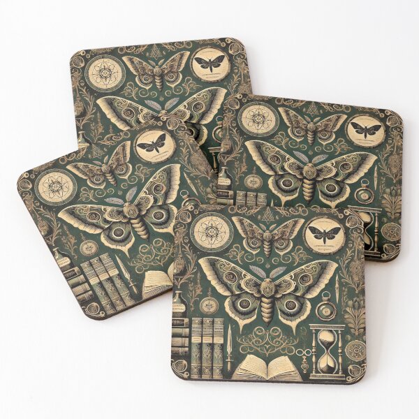 Item preview, DARK ACADEMIA AESTHETIC STICKER BACKGROUND DEEP GREEN designed and sold by Arts4U.