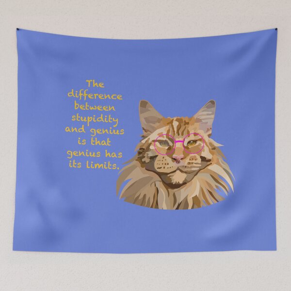 Item preview, Maine Coon Cat Einstein Hand Drawn Digital Art designed and sold by Lartheviking.