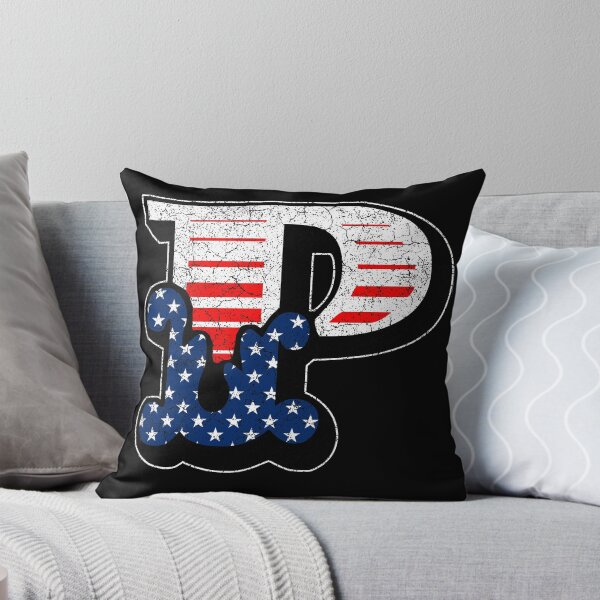 Item preview, P RETRO STYLE CAPITAL LETTER INITIAL T-SHIRT CLASSIC VINTAGE DISTRESSED STARS AND STRIPES AMERICAN USA FLAG AMERICA 4th JULY FONT LOGO TYPEFACE LETTERING TYPOGRAPHY MONOGRAM TEE designed and sold by prezziefactory.
