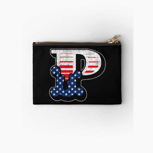 Item preview, P RETRO STYLE CAPITAL LETTER INITIAL T-SHIRT CLASSIC VINTAGE DISTRESSED STARS AND STRIPES AMERICAN USA FLAG AMERICA 4th JULY FONT LOGO TYPEFACE LETTERING TYPOGRAPHY MONOGRAM TEE designed and sold by prezziefactory.