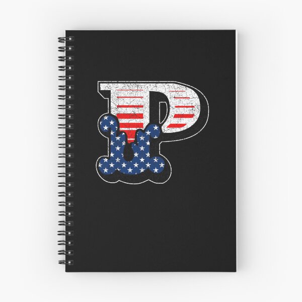 Item preview, P RETRO STYLE CAPITAL LETTER INITIAL T-SHIRT CLASSIC VINTAGE DISTRESSED STARS AND STRIPES AMERICAN USA FLAG AMERICA 4th JULY FONT LOGO TYPEFACE LETTERING TYPOGRAPHY MONOGRAM TEE designed and sold by prezziefactory.