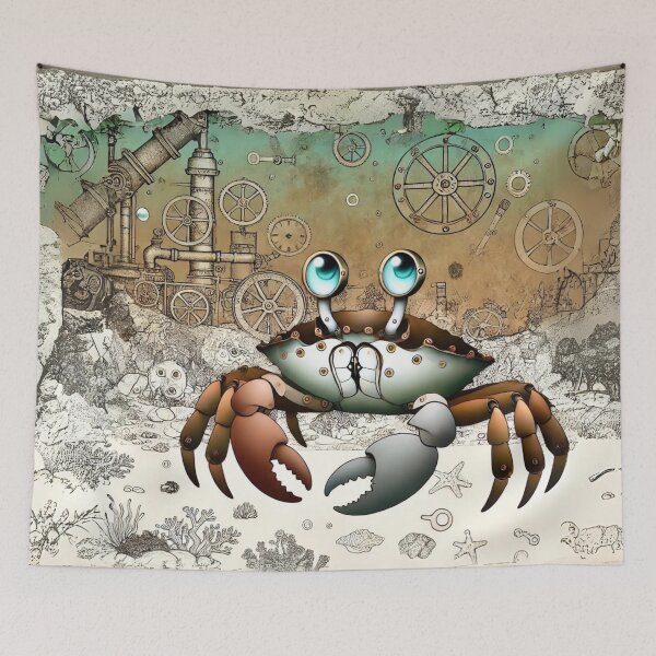 Item preview, Steampunk Dungeness Crab designed and sold by Sillytoe.