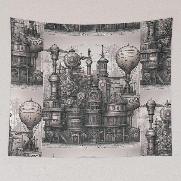 Item preview, Steampunk Monochromatic Sketch Style designed and sold by Digitayaa.