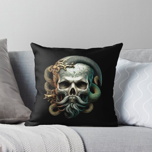 Item preview, SKULL BEARD GOLD SNAKE DARK PIRATE EMPEROR SERPENT SINISTER #ogirdor designed and sold by ogirdorgraphics.