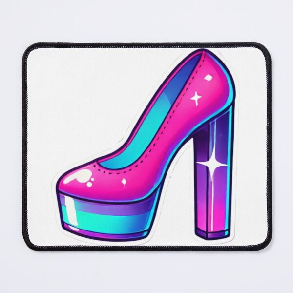 Item preview, GIRLYPOP STICKER HIGH HEEL PUMP PLATFORM WEDGE HEELS designed and sold by Arts4U.