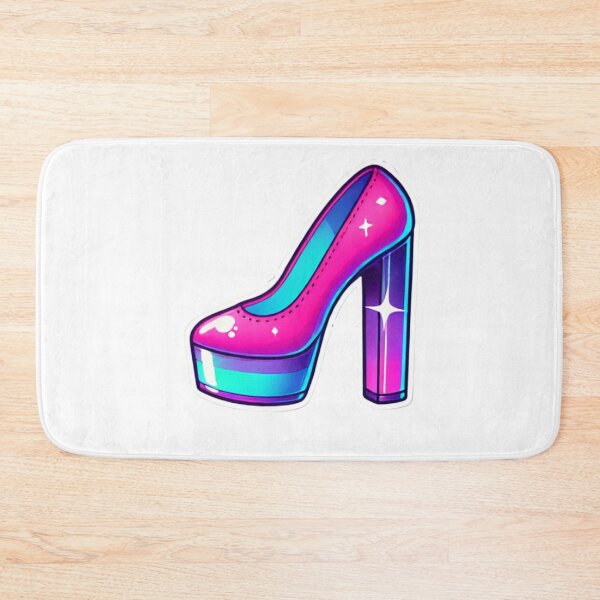 Item preview, GIRLYPOP STICKER HIGH HEEL PUMP PLATFORM WEDGE HEELS designed and sold by Arts4U.