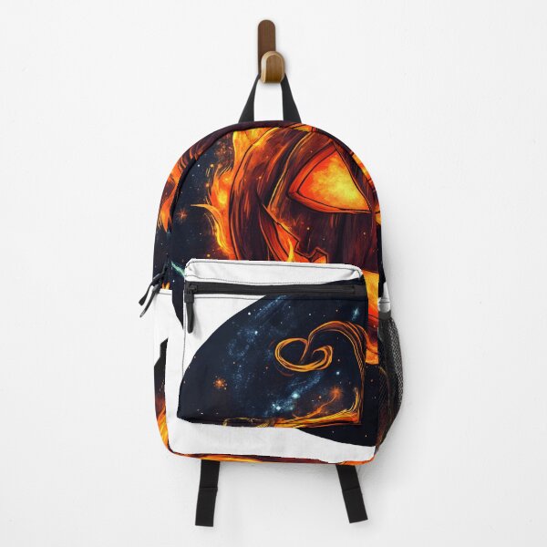 Item preview, Flaming Jack-O'-Lantern in Starry Sky designed and sold by CharmingQuill.