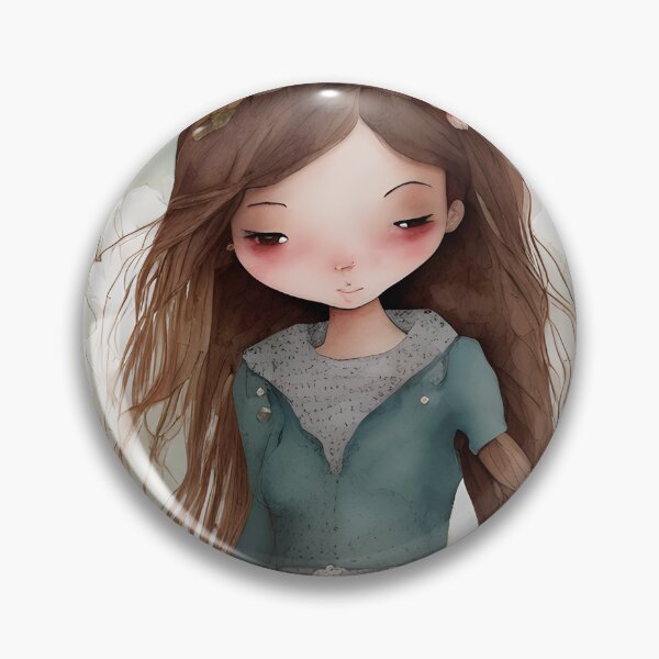 Item preview, Watercolor emotional young girl designed and sold by VolcanicDesign.