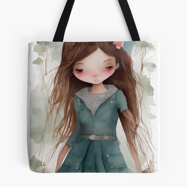 Item preview, Watercolor emotional young girl designed and sold by VolcanicDesign.