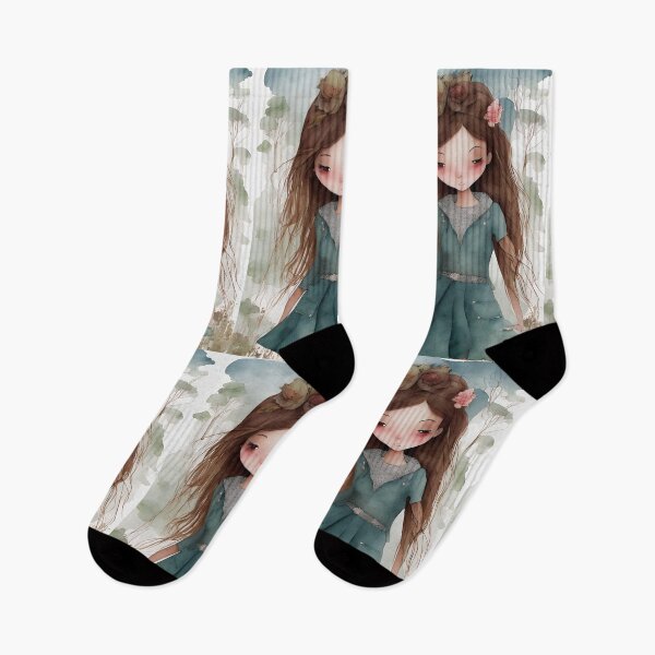 Item preview, Watercolor emotional young girl designed and sold by VolcanicDesign.