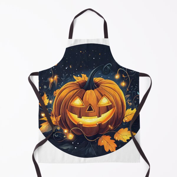 Item preview, Bright Pumpkin Lantern Amidst Enchanted Leaves designed and sold by CharmingQuill.