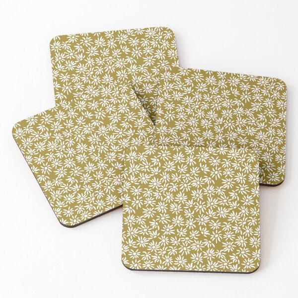 Item preview, Florette Daisy Floral Pattern - Ochre + Snow designed and sold by Irene Estelle.