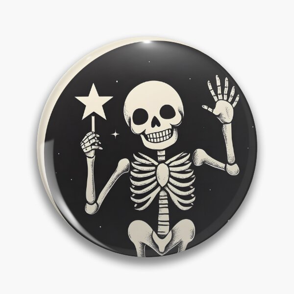 Item preview, Skeleton Waving with Magic Wand designed and sold by CharmingQuill.
