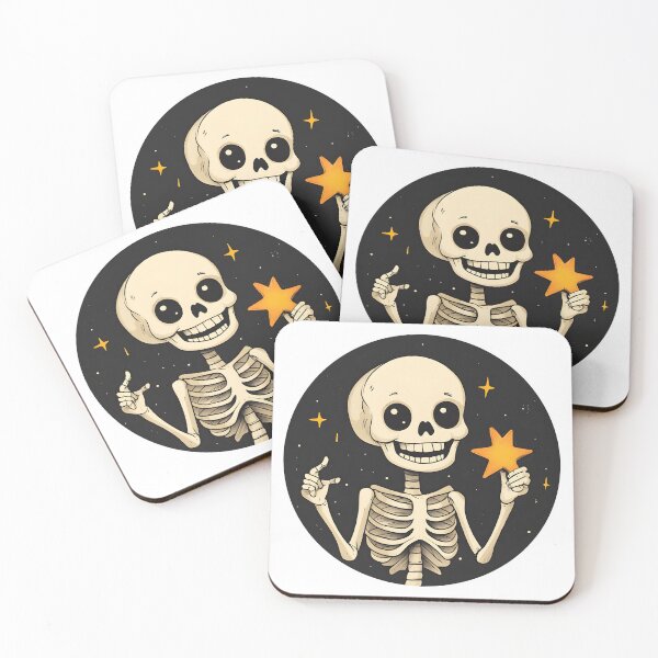 Item preview, Cheerful Skeleton with Golden Star designed and sold by CharmingQuill.