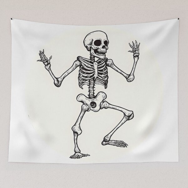 Item preview, Dancing Skeleton in Halloween Spirit designed and sold by CharmingQuill.