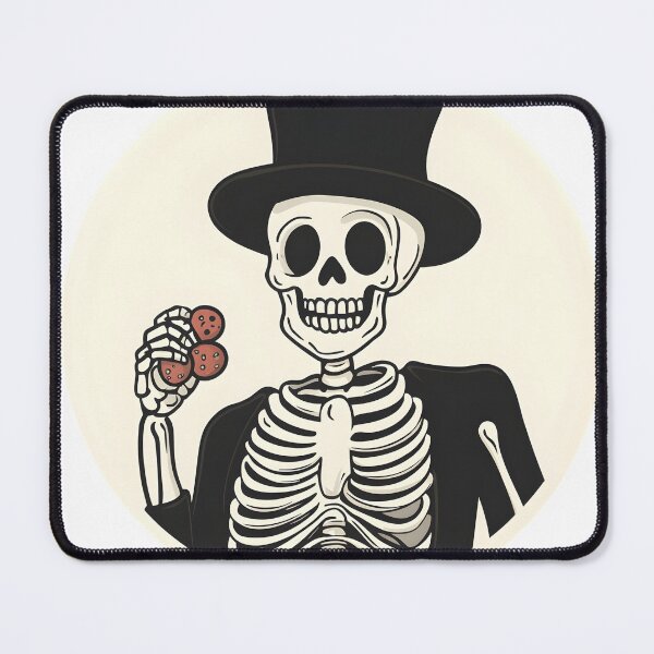 Item preview, Sophisticated Skeleton with Top Hat and Buttons designed and sold by CharmingQuill.