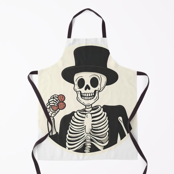 Item preview, Sophisticated Skeleton with Top Hat and Buttons designed and sold by CharmingQuill.