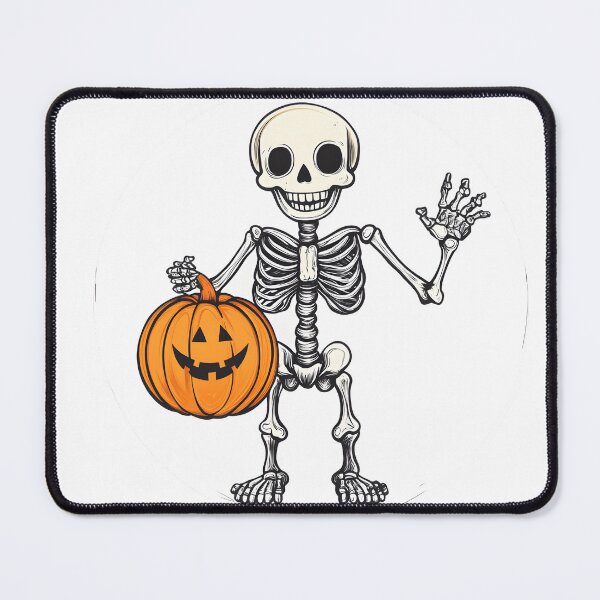 Item preview, Skeleton with Halloween Pumpkin Companion designed and sold by CharmingQuill.