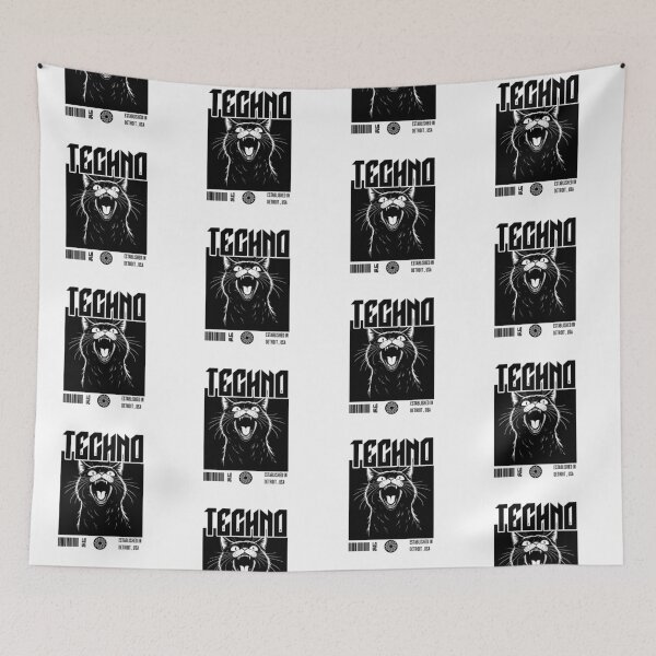 Item preview, TECHNO  - Cat Fangs (Black)  designed and sold by Discothreadz.