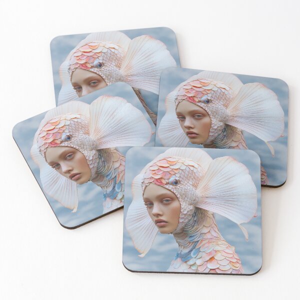 Item preview, "Fish-Inspired Masterpiece in Surreal Marina Couture" designed and sold by MacroArtHub.