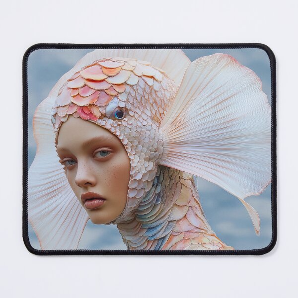 Item preview, "Fish-Inspired Masterpiece in Surreal Marina Couture" designed and sold by MacroArtHub.