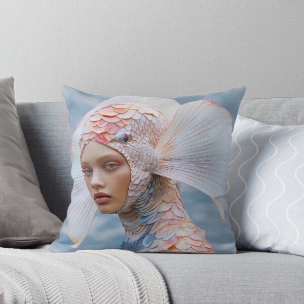 Item preview, "Fish-Inspired Masterpiece in Surreal Marina Couture" designed and sold by MacroArtHub.