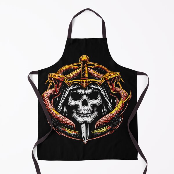 Item preview, snake intertwined skull designed and sold by KerrSundries.