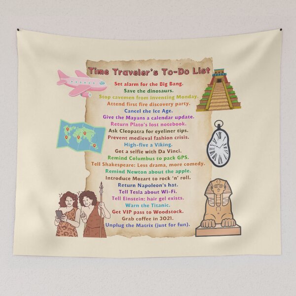 Item preview, Time Traveler's To-Do List designed and sold by NewAspect.