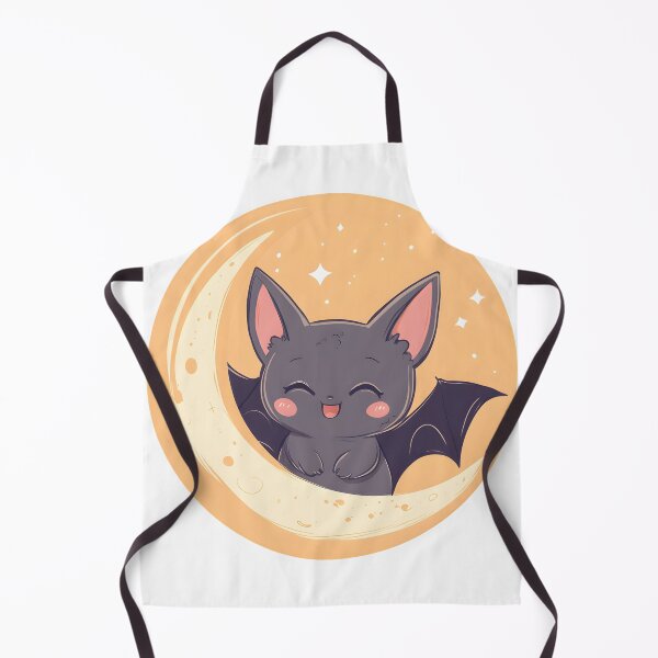 Item preview, Smiling Bat on Crescent Moon with Stars designed and sold by CharmingQuill.