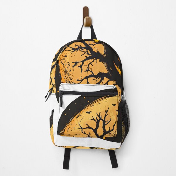 Item preview, Jack-O'-Lantern Tree Under a Glowing Full Moon designed and sold by CharmingQuill.